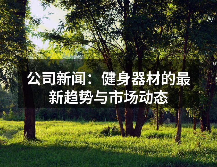 公司新闻：健身器材的最新趋势与市场动态